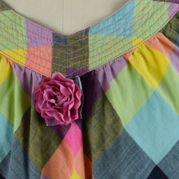 MARC JACOBS RAINBOW PLAID SLEEVELESS DRESS - Picture 4 of 7